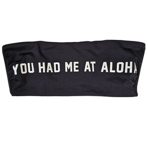 Spiritual Gangster Black Bikini Top with White Text